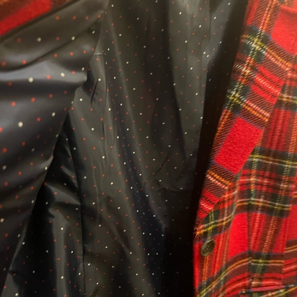 Talbots Red Plaid Women's Blazer - Picture 2 of 4